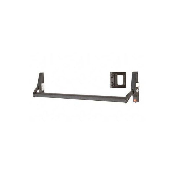 Dark Bronze 48 10 Series Right Hand Reverse Bevel Crossbar Rim Panic Exit Device, 'S' Type Strike